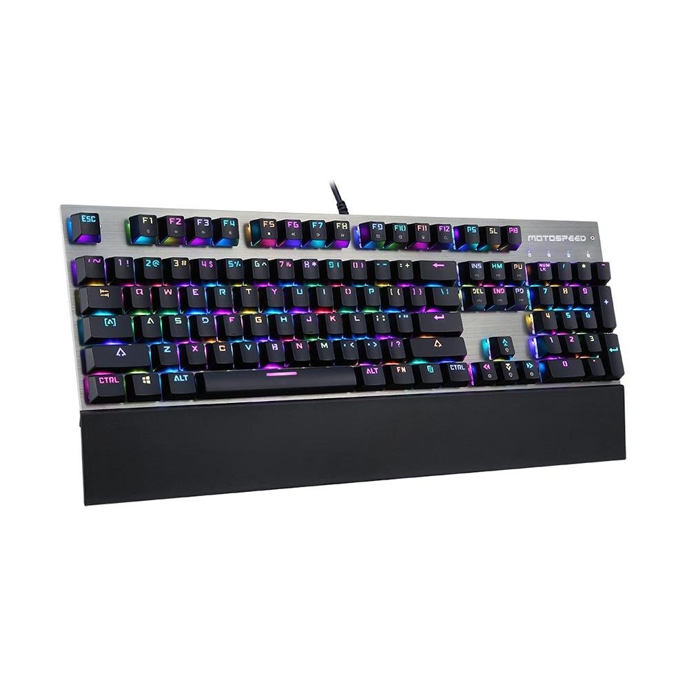 Imagem 2 de 4 do produto Teclado Mecânico Gamer Motospeed CK108, RGB, Switch Blue, ANSI, Preto - FMSTC0047AZL