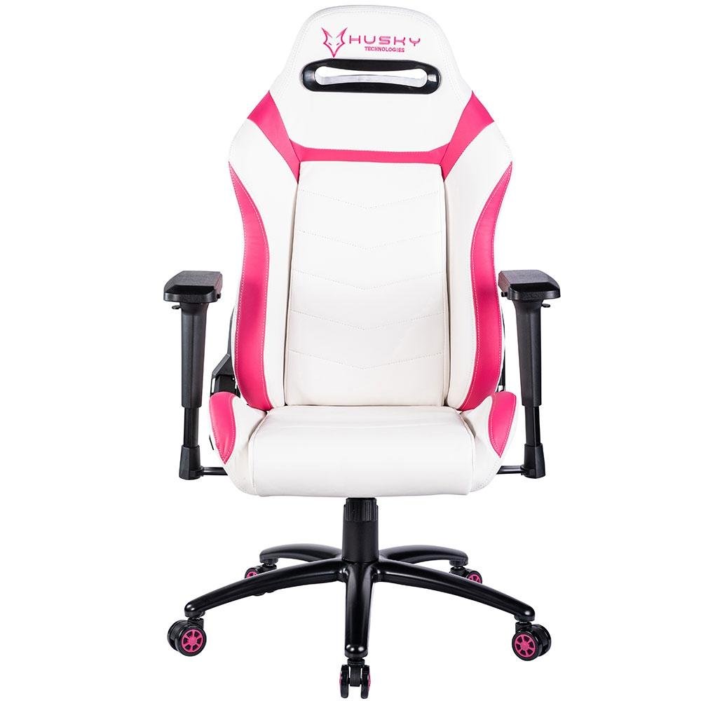 Cadeira Gamer Husky Gaming Avalanche, Rosa e Branco, Com Almofadas, Reclinável, Descanso de Braço 3D - HAV-PW Cadeira Gamer Husky Gaming Avalanche, Rosa e Branco, Com Almofadas, Reclinável, Descanso de Braço 3D - HAV-PW