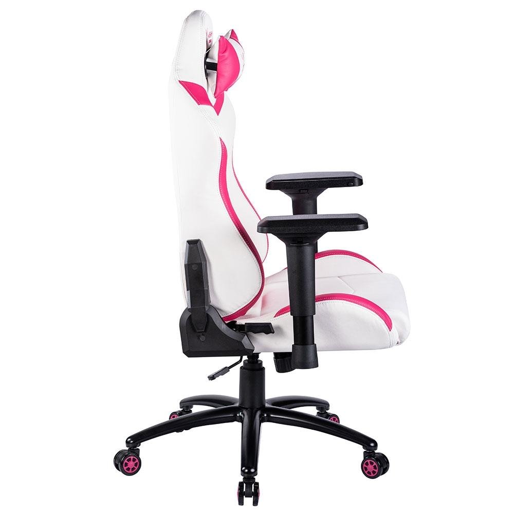Cadeira Gamer Husky Gaming Avalanche, Rosa e Branco, Com Almofadas, Reclinável, Descanso de Braço 3D - HAV-PW Cadeira Gamer Husky Gaming Avalanche, Rosa e Branco, Com Almofadas, Reclinável, Descanso de Braço 3D - HAV-PW