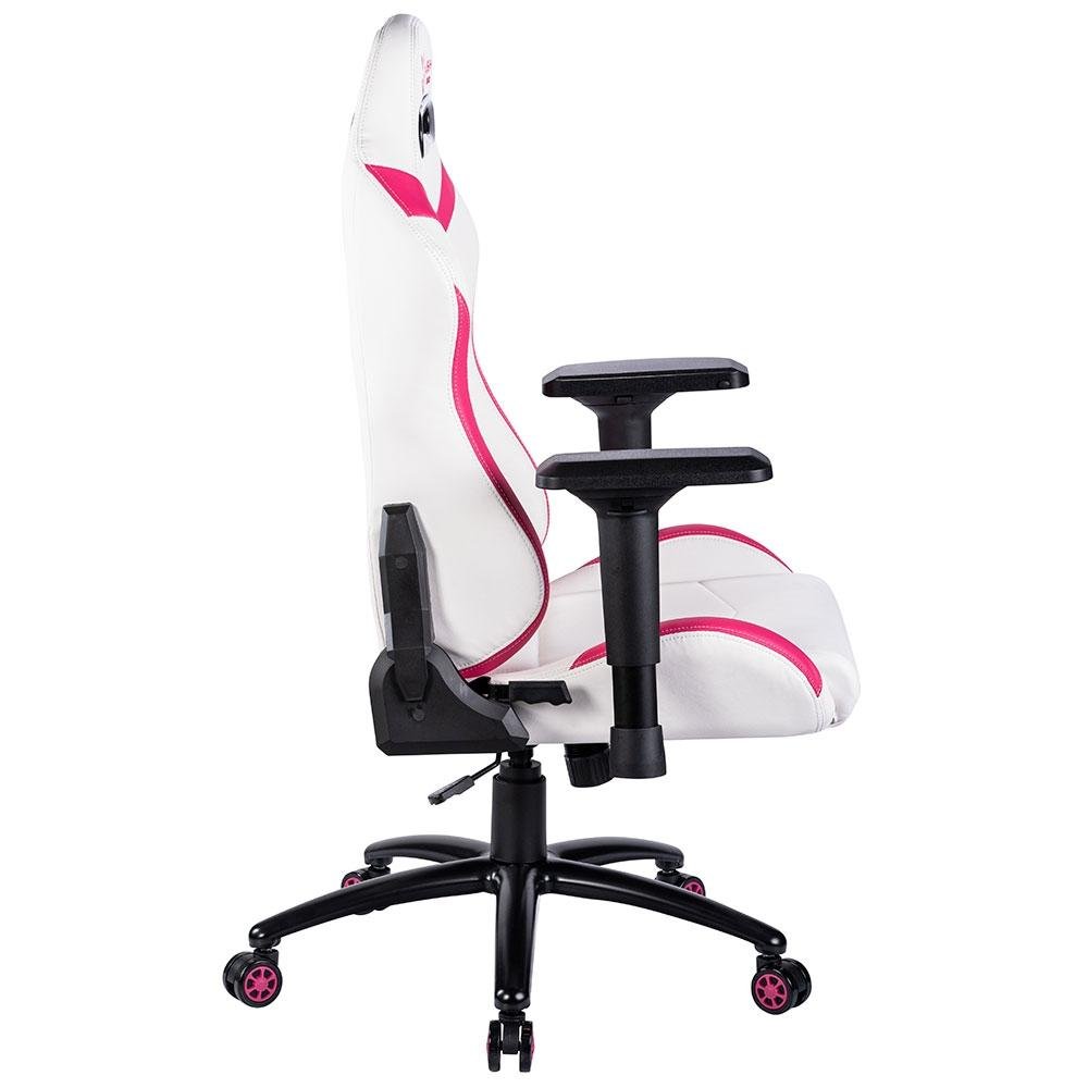 Cadeira Gamer Husky Gaming Avalanche, Rosa e Branco, Com Almofadas, Reclinável, Descanso de Braço 3D - HAV-PW Cadeira Gamer Husky Gaming Avalanche, Rosa e Branco, Com Almofadas, Reclinável, Descanso de Braço 3D - HAV-PW
