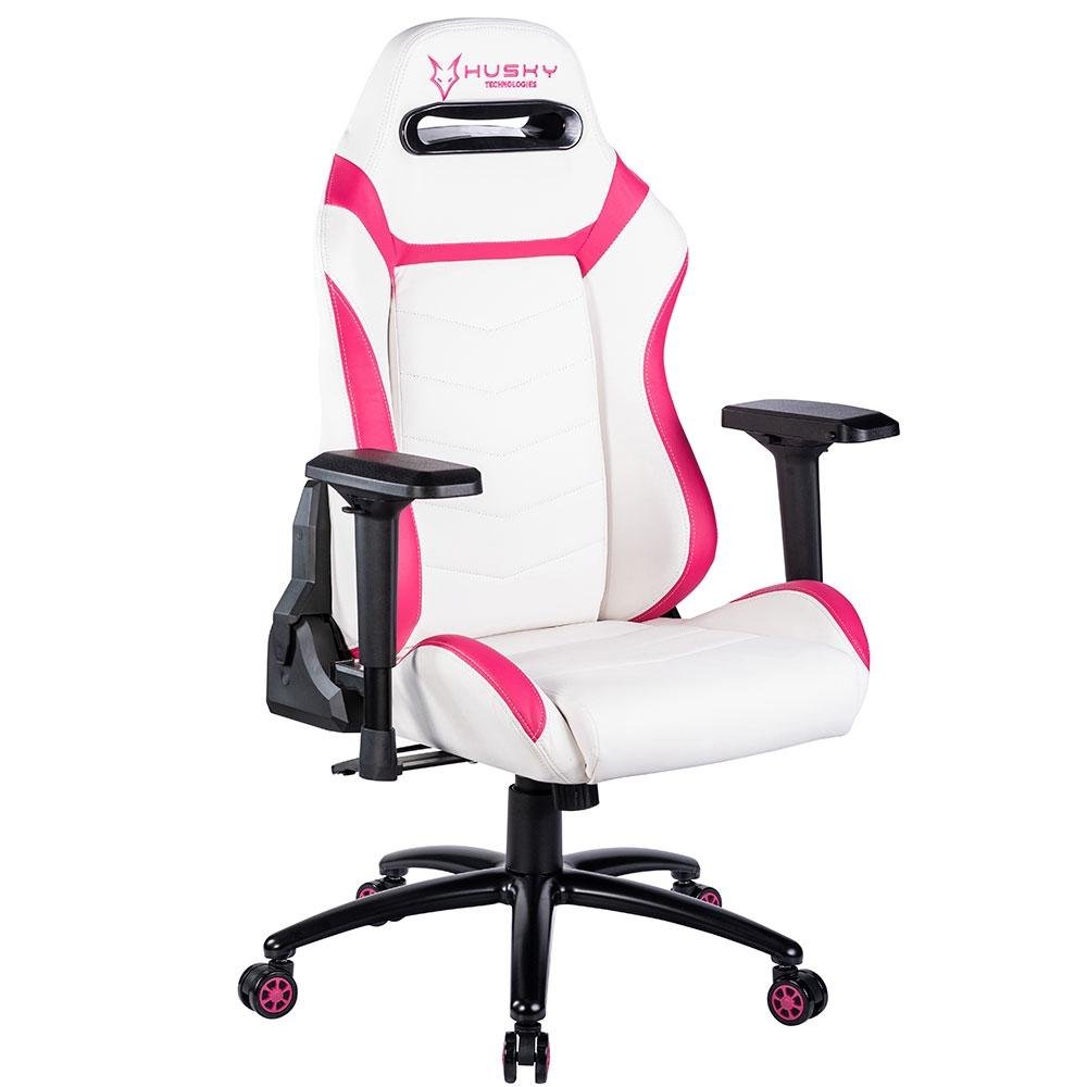 Cadeira Gamer Husky Gaming Avalanche, Rosa e Branco, Com Almofadas, Reclinável, Descanso de Braço 3D - HAV-PW Cadeira Gamer Husky Gaming Avalanche, Rosa e Branco, Com Almofadas, Reclinável, Descanso de Braço 3D - HAV-PW