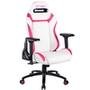 Cadeira Gamer Husky Gaming Avalanche, Rosa e Branco, Com Almofadas, Reclinável, Descanso de Braço 3D - HAV-PW