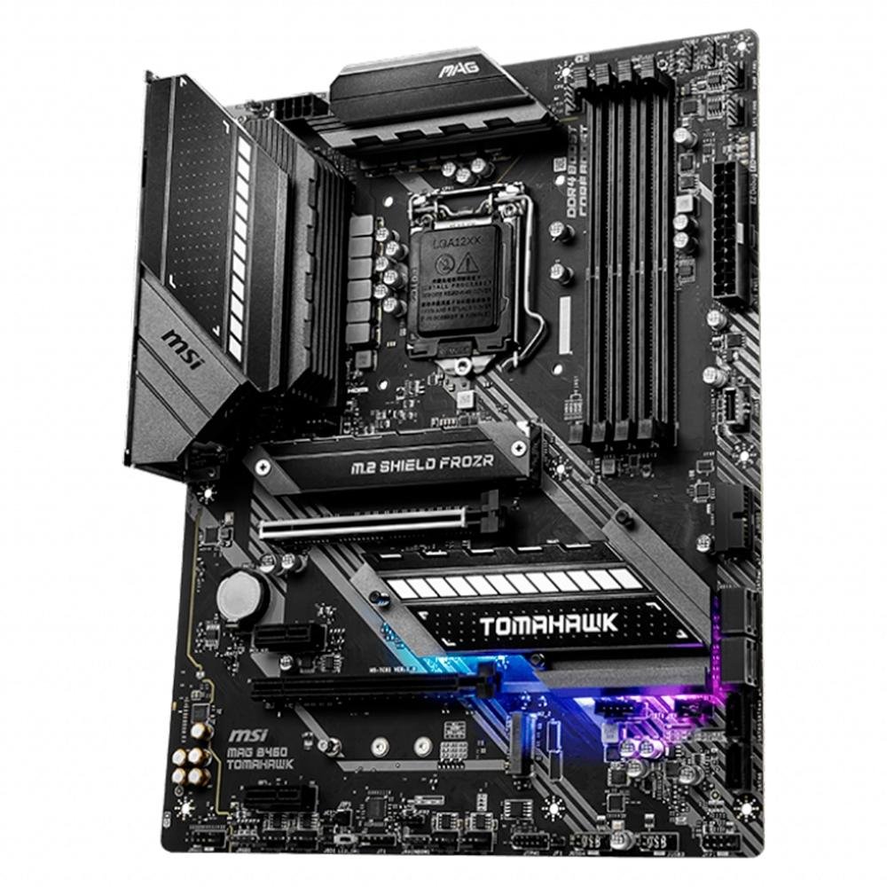 Imagem 2 de 5 do produto Placa-Mãe MSI MAG B460 Tomahawk, Intel LGA 1200, ATX, DDR4, Preto - MAG B460 TOMAHAWKÃ