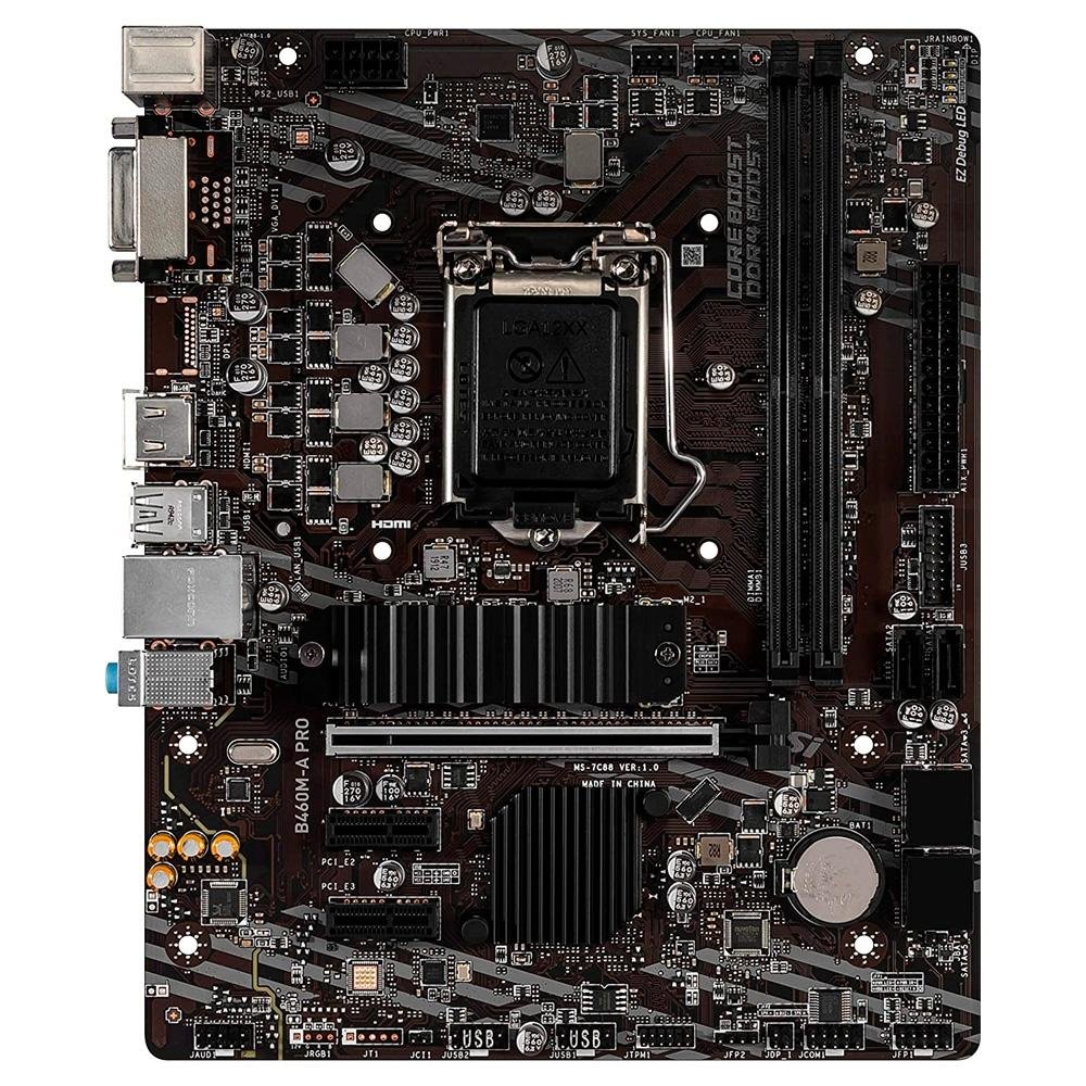 Imagem 2 de 6 do produto Placa-Mãe MSI B460M-A Pro, Intel LGA 1200, mATX