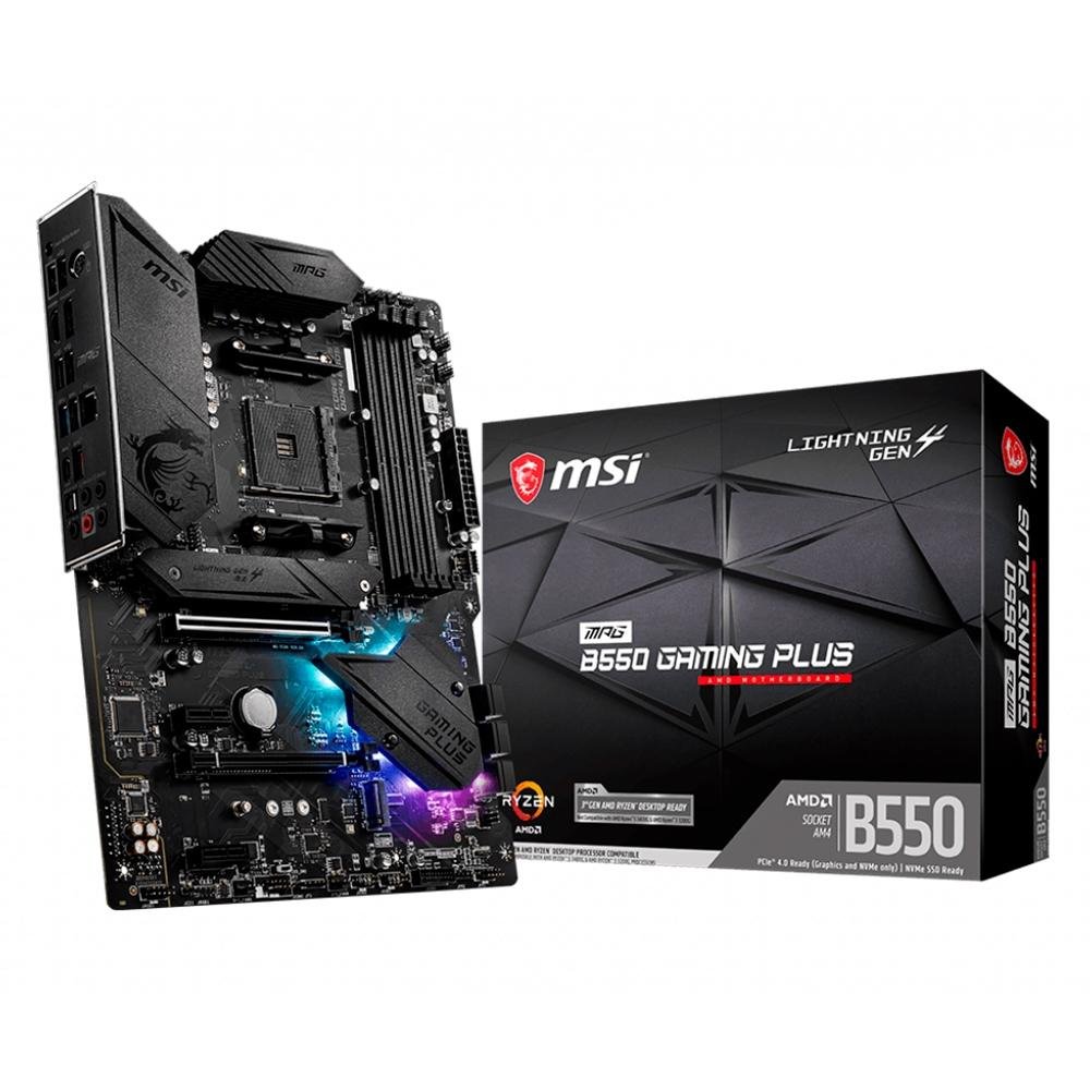 PLACA MÃE AMD AM4 DDR4 MSI MPG B550 GAMING PLUS 