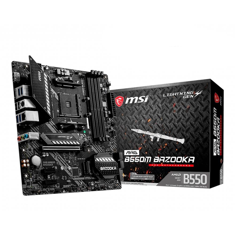 Placa Mãe MSI MAG B550M Bazooka, AMD AM4, mATX, DDR4 | KaBuM!