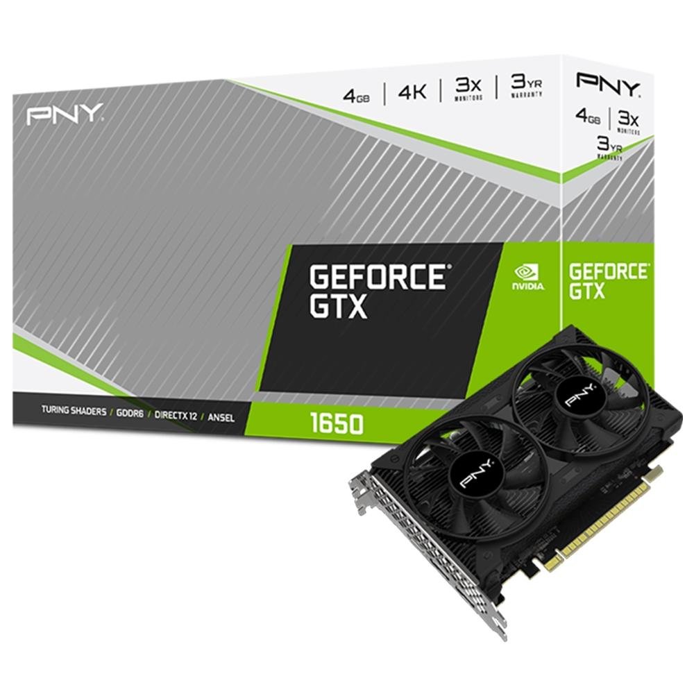 Placa de Vídeo GTX 1650 PNY NVIDIA GeForce, 4GB, GDDR6 - VCG16504D6DFPPB