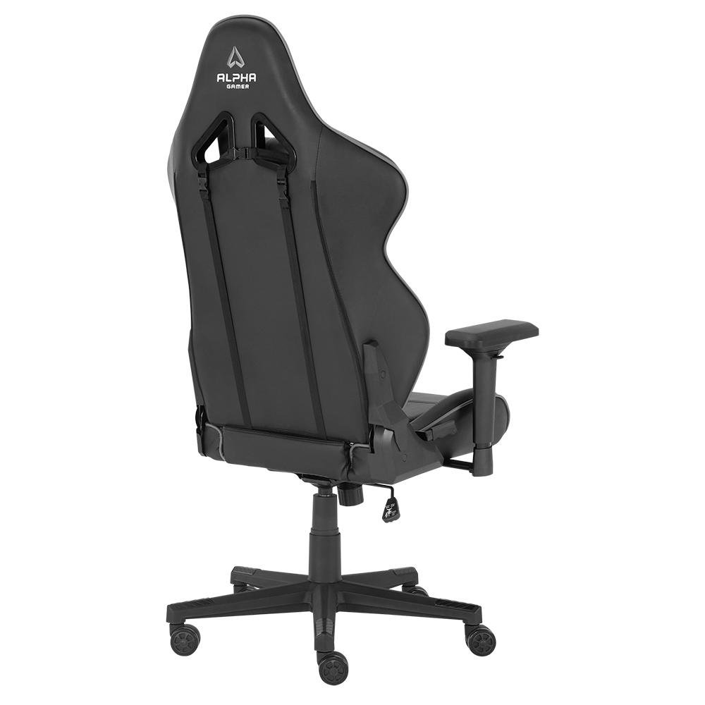 Imagem 4 de 5 do produto Cadeira Gamer Alpha Gamer Nimbus,  Até 125 kg, Apoio de Braço 4D, Reclinável, Preto e Cinza- AGNIMBUSBK