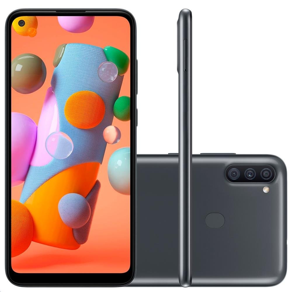 Smartphone Samsung Galaxy A11, 64GB, 13MP, Tela 6.4´, Preto - SM