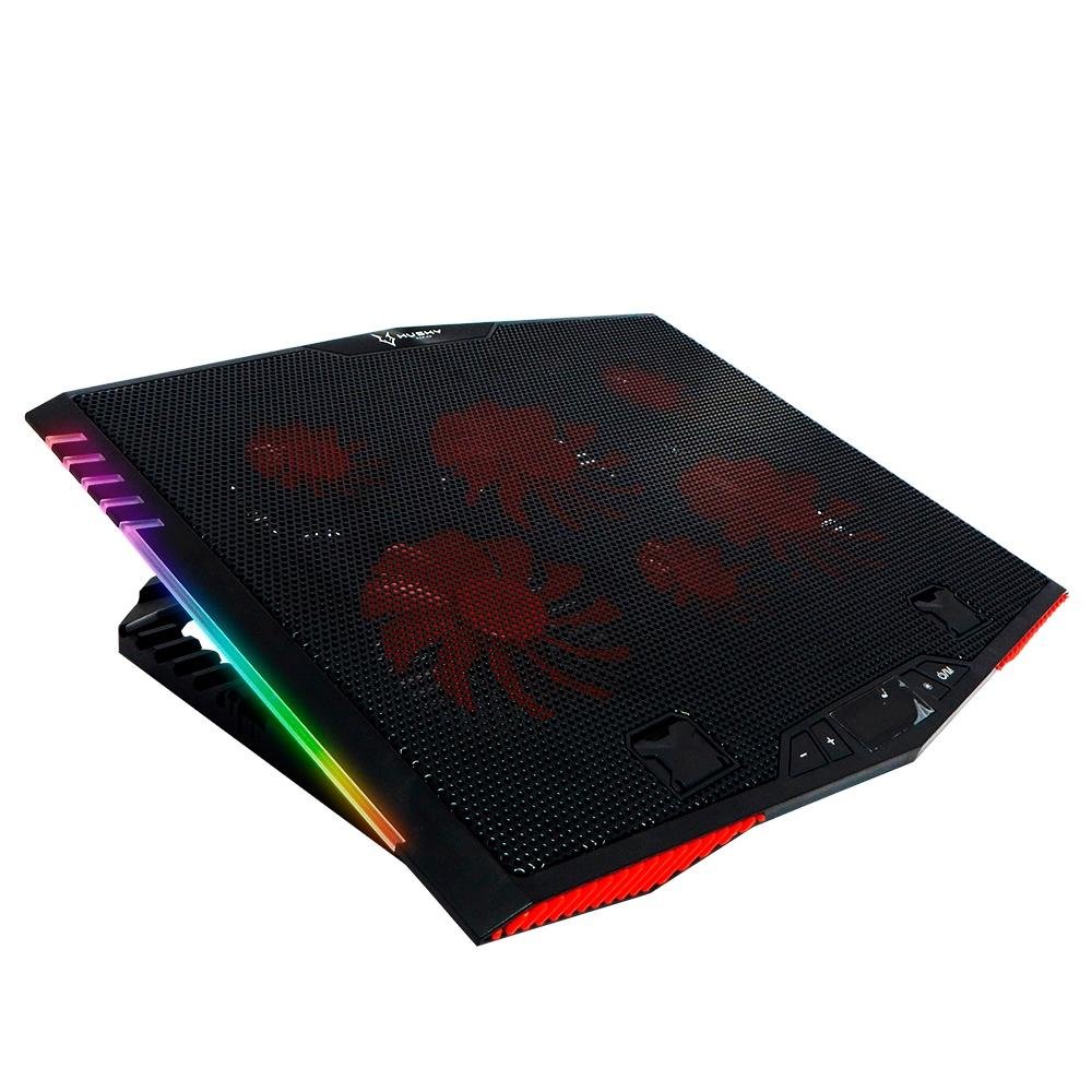 Base Gamer Husky Gaming, Preto e Vermelho, Para Notebook até 21', Com 6 Fans, RGB - HGMB001 Base Gamer Husky Gaming, Preto e Vermelho, Para Notebook até 21', Com 6 Fans, RGB - HGMB001