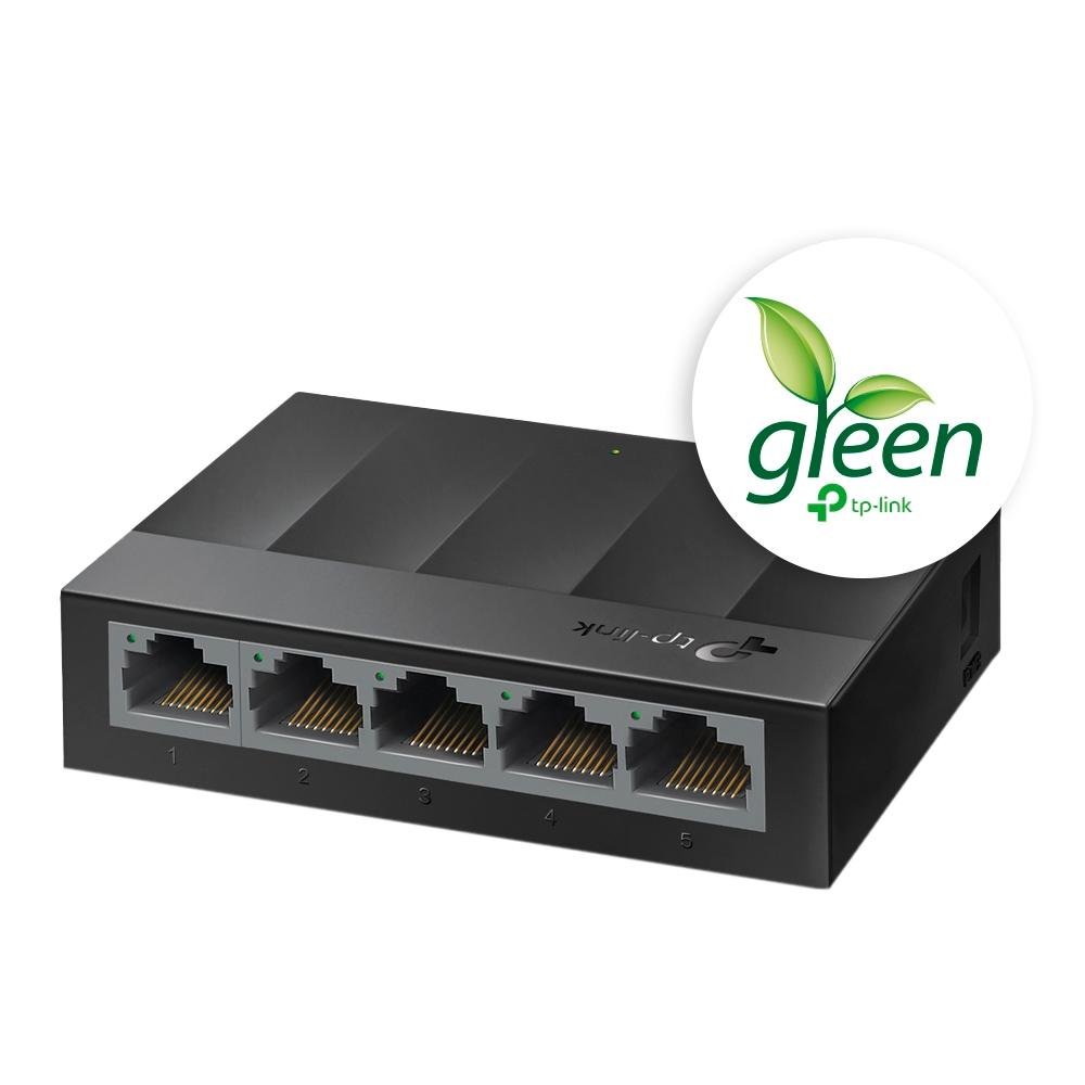 Switch Gigabit de Mesa TP-Link 5 Portas 10/100/1000Mbps - LS1005G Switch Gigabit de Mesa TP-Link 5 Portas 10/100/1000Mbps - LS1005G