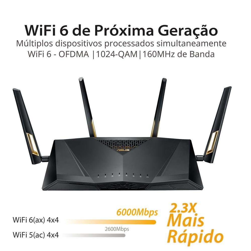Roteador Asus Dual Band, 4 Antenas | KaBuM!