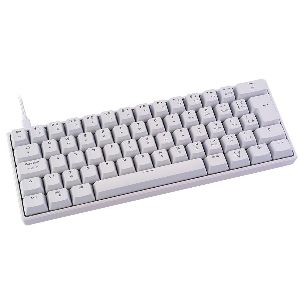 Teclado Mecânico Gamer Husky Blizzard, 60%, RGB, Switch Gateron Red, ABNT2, Branco - HTG001BRVR Teclado Mecânico Gamer Husky Blizzard, 60%, RGB, Switch Gateron Red, ABNT2, Branco - HTG001BRVR
