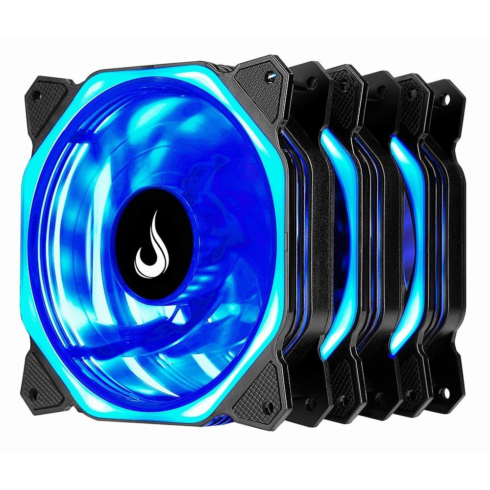 Kit Com 3 Ventoinhas Rise Mode Aura, 120mm, RGB, Preto - RM-AU-02-RGB 7