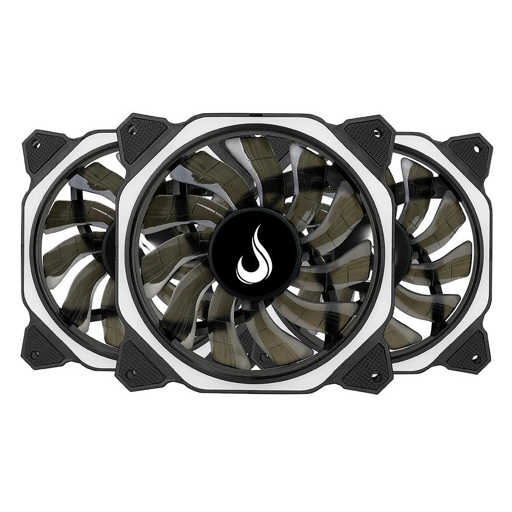 Kit Com 3 Ventoinhas Rise Mode Aura, 120mm, RGB, Preto - RM-AU-02-RGB 11