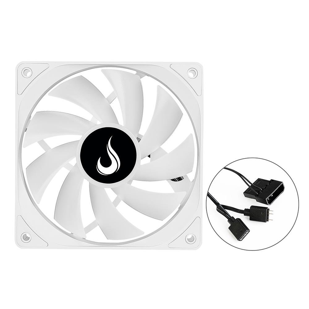 Ventoinha Rise Mode Motherboard Frost 5v, 120mm, Led ARGB, Branco - RM-MB-02-5V