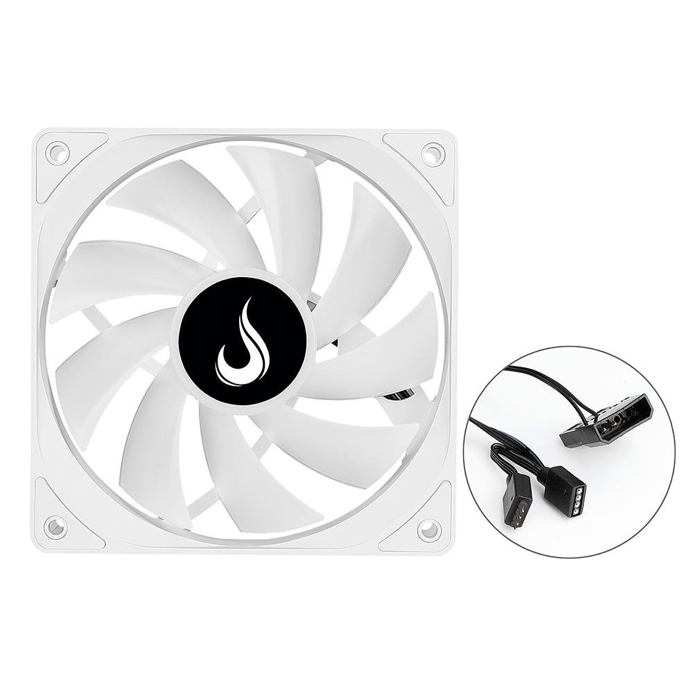 Ventoinha Rise Mode Motherboard Frost 12v, 120mm, RGB, Branco - RM-MB-02-12V - view 6