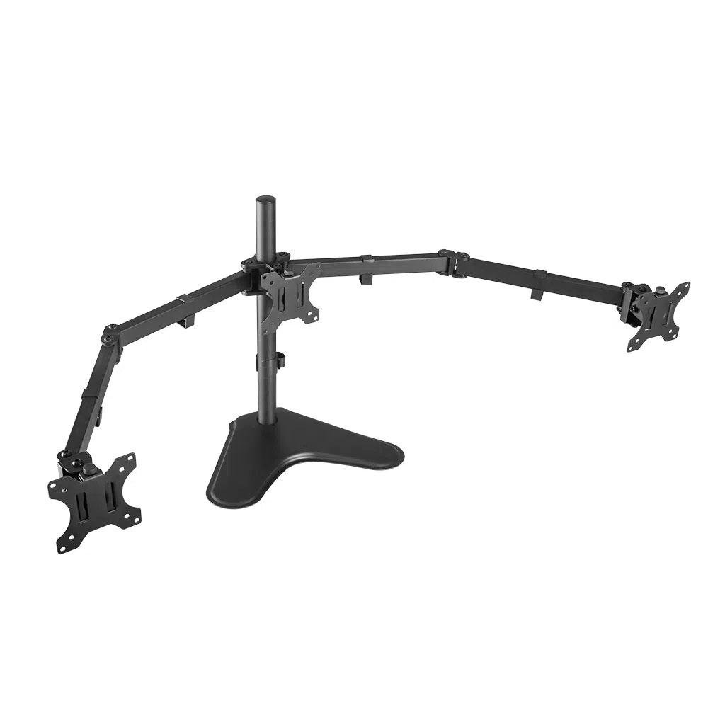 Imagem 2 de 4 do produto Suporte Triplo de Mesa para Monitores ELG, Giratório, Articulado - T1236N