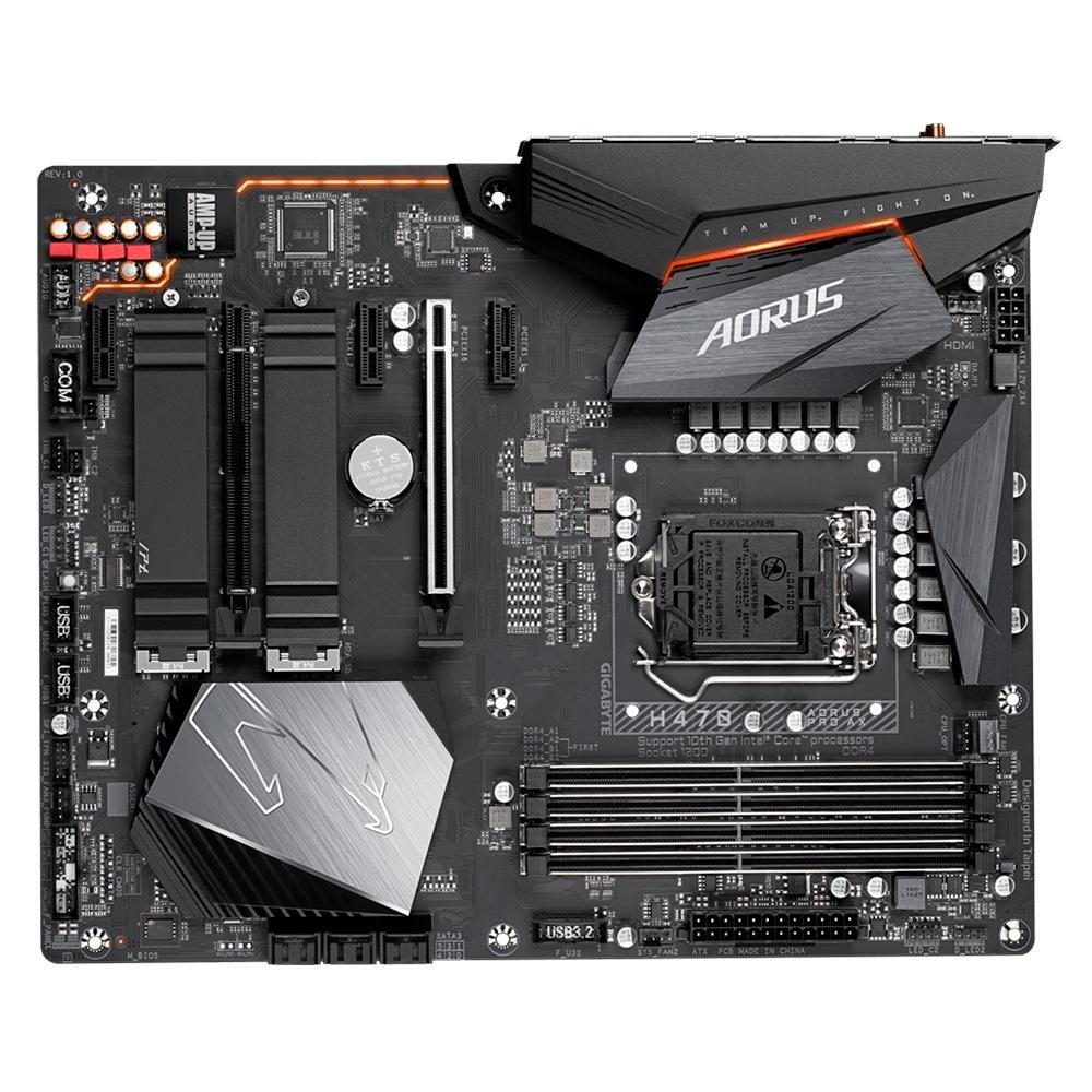 Placa Mãe Gigabyte H470 Aorus Pro AX, Intel LGA1200, ATX, DDR4