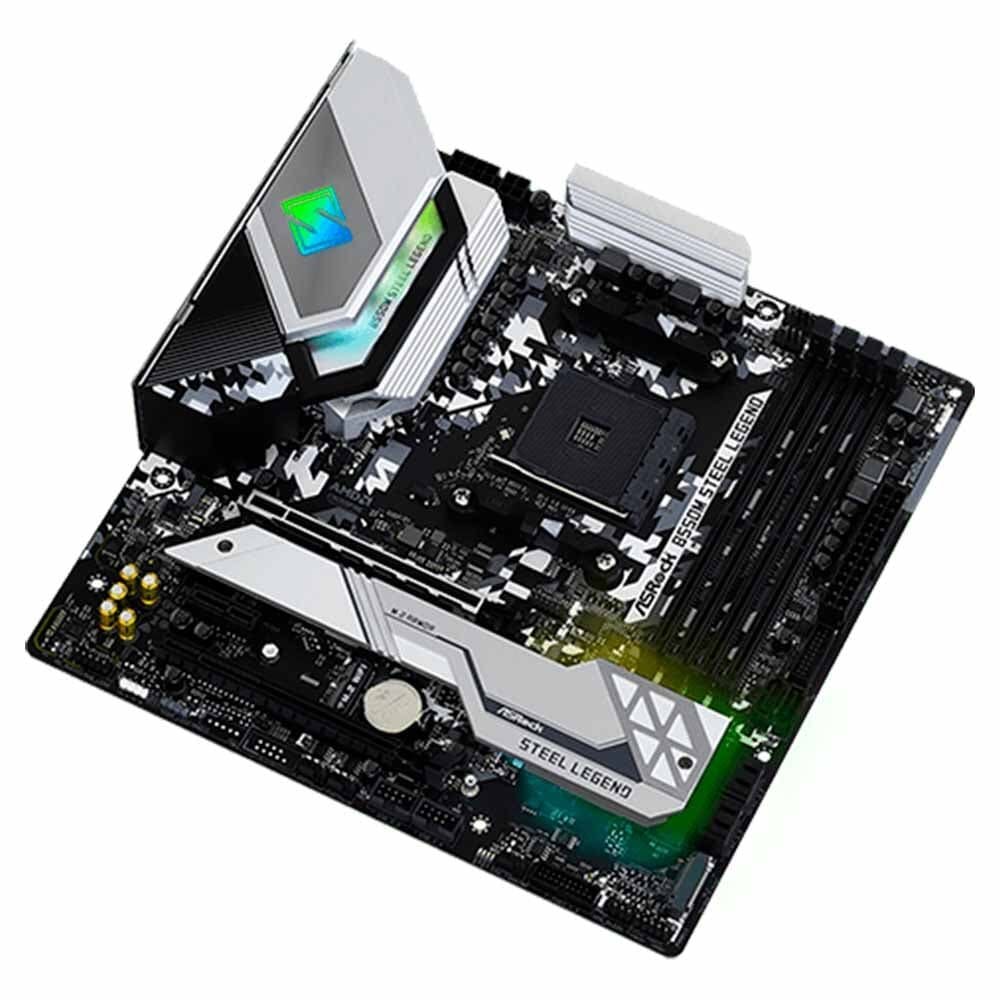 正規店仕入れの Placa ATX Micro AM4, AMD Legend, Steel B550M ASRock Mãe マザーボード