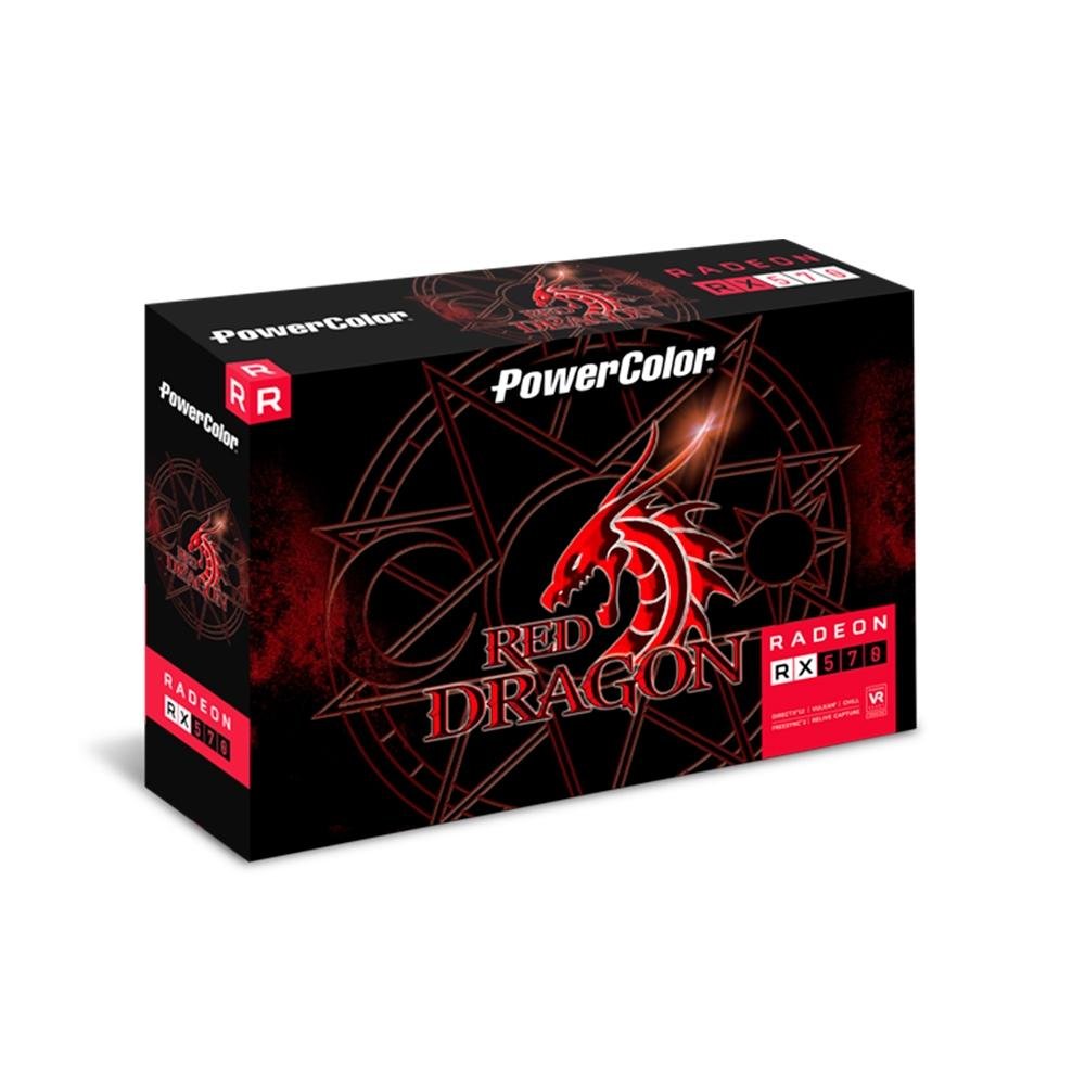 PowerColor AMD RADEON RX570搭載　4GB Placa de Vídeo PowerColor RX 570 GDDR5 de 4 GB RADEON RX 570 AXRX