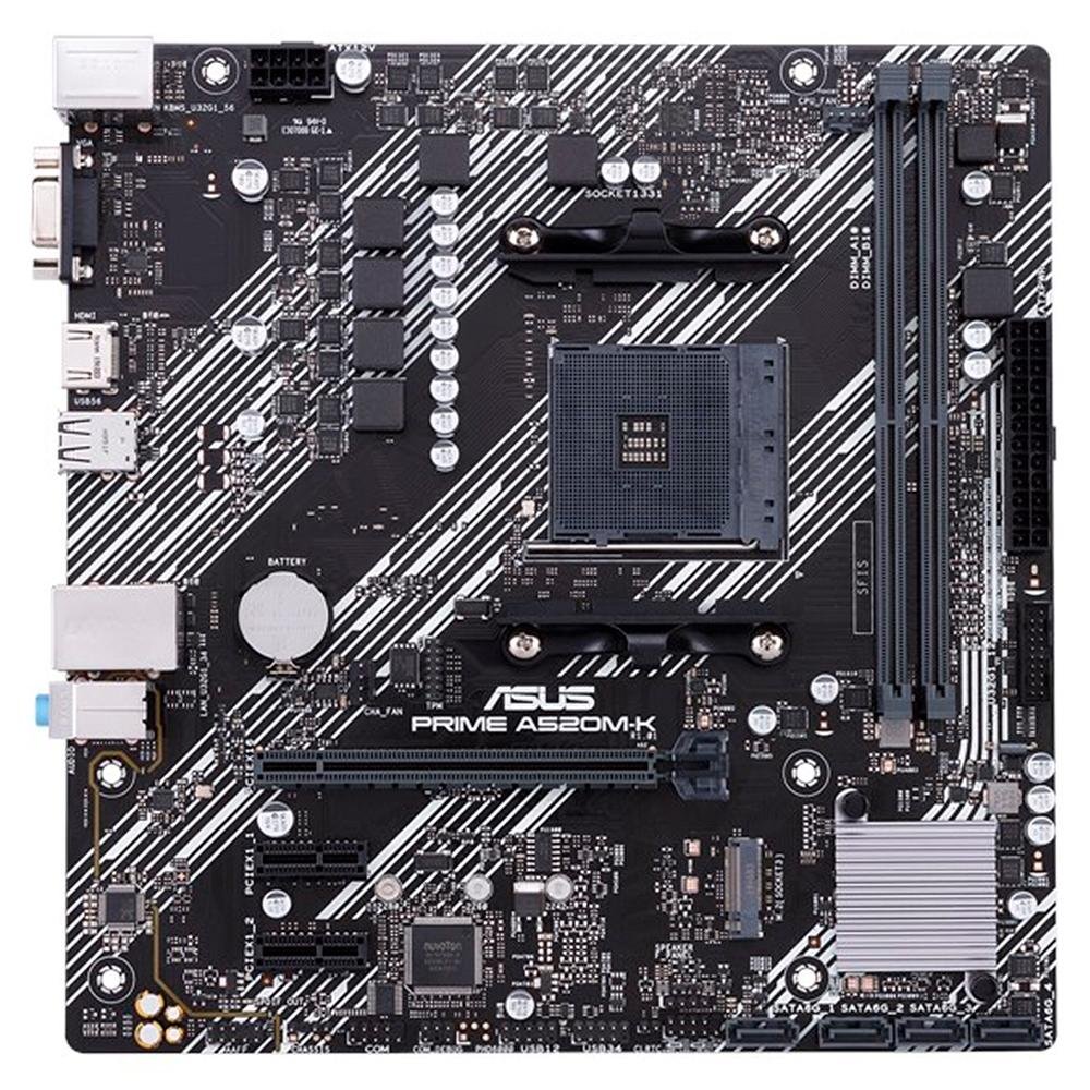 Placa Mãe Asus Prime A520M-K, AMD AM4, mATX, DDR4 | KaBuM!