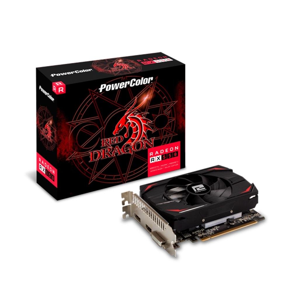 Imagem 1 de 4 do produto Placa de Vídeo PowerColor Red Dragon AMD Radeon RX 550, 2GB, GDDR5 - 2GBD5-DH