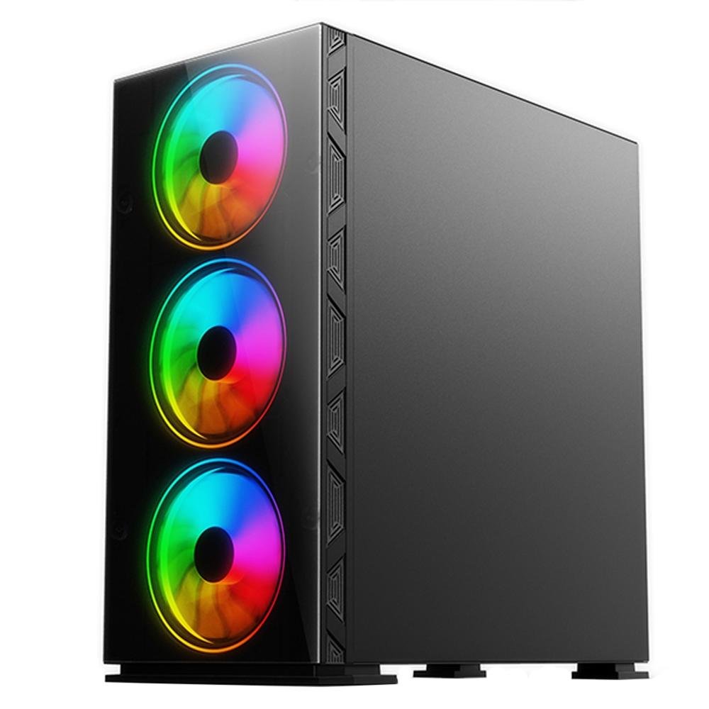 Imagem 3 de 8 do produto Gabinete Gamer Husky Frost, Mid Tower, ARGB, com FAN, Porta em Vidro Temperado - HGMC004