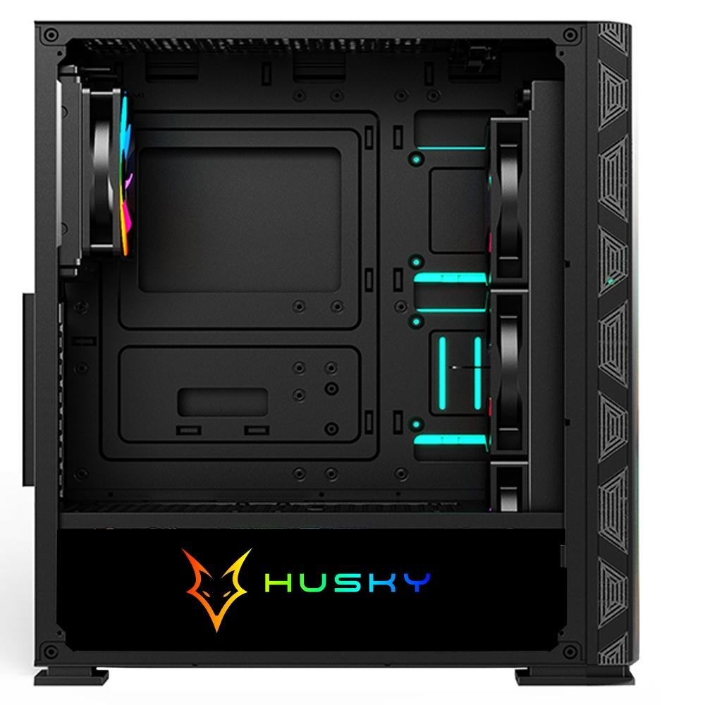 Imagem 4 de 8 do produto Gabinete Gamer Husky Frost, Mid Tower, ARGB, com FAN, Porta em Vidro Temperado - HGMC004