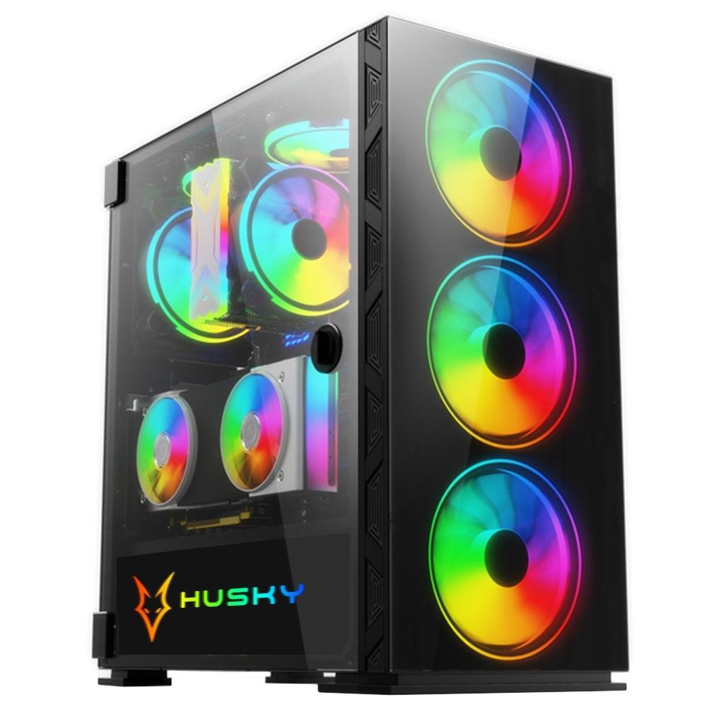 Novo Video Gabinete Gamer Husky Frost Mid Tower Argb Com Fan Porta Em My Xxx Hot Girl