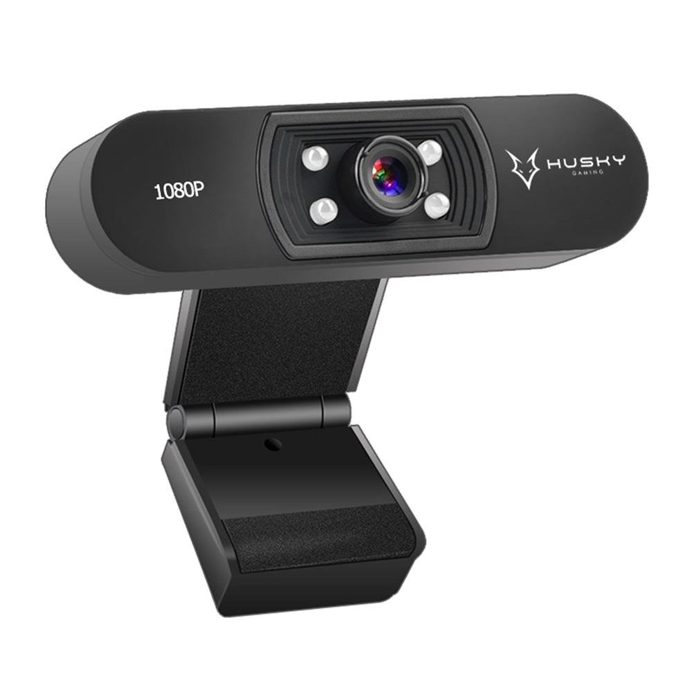 Imagem 3 de 4 do produto Webcam Husky Gaming Snow, Preto, Full HD 1080p, 25 FPS, Com Iluminação, Foco Ajustável e Microfone Embutido - HGMN000