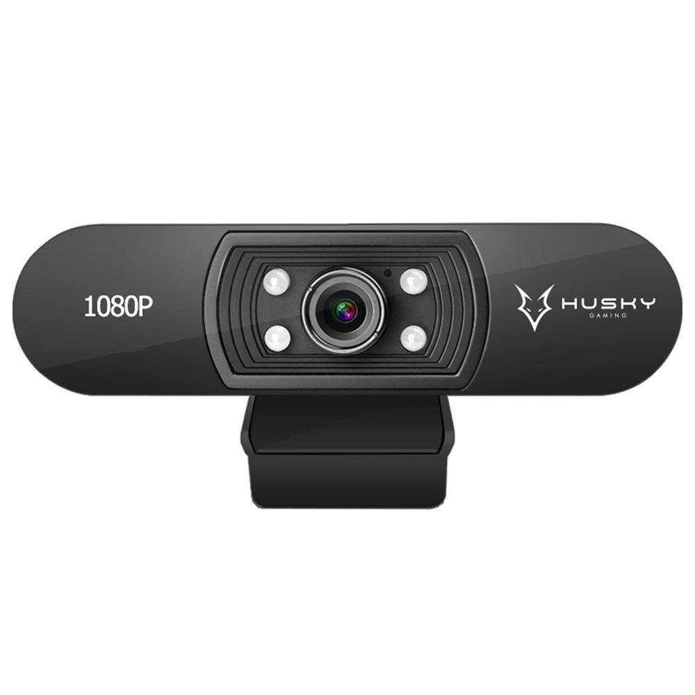 Imagem 4 de 4 do produto Webcam Husky Gaming Snow, Preto, Full HD 1080p, 25 FPS, Com Iluminação, Foco Ajustável e Microfone Embutido - HGMN000