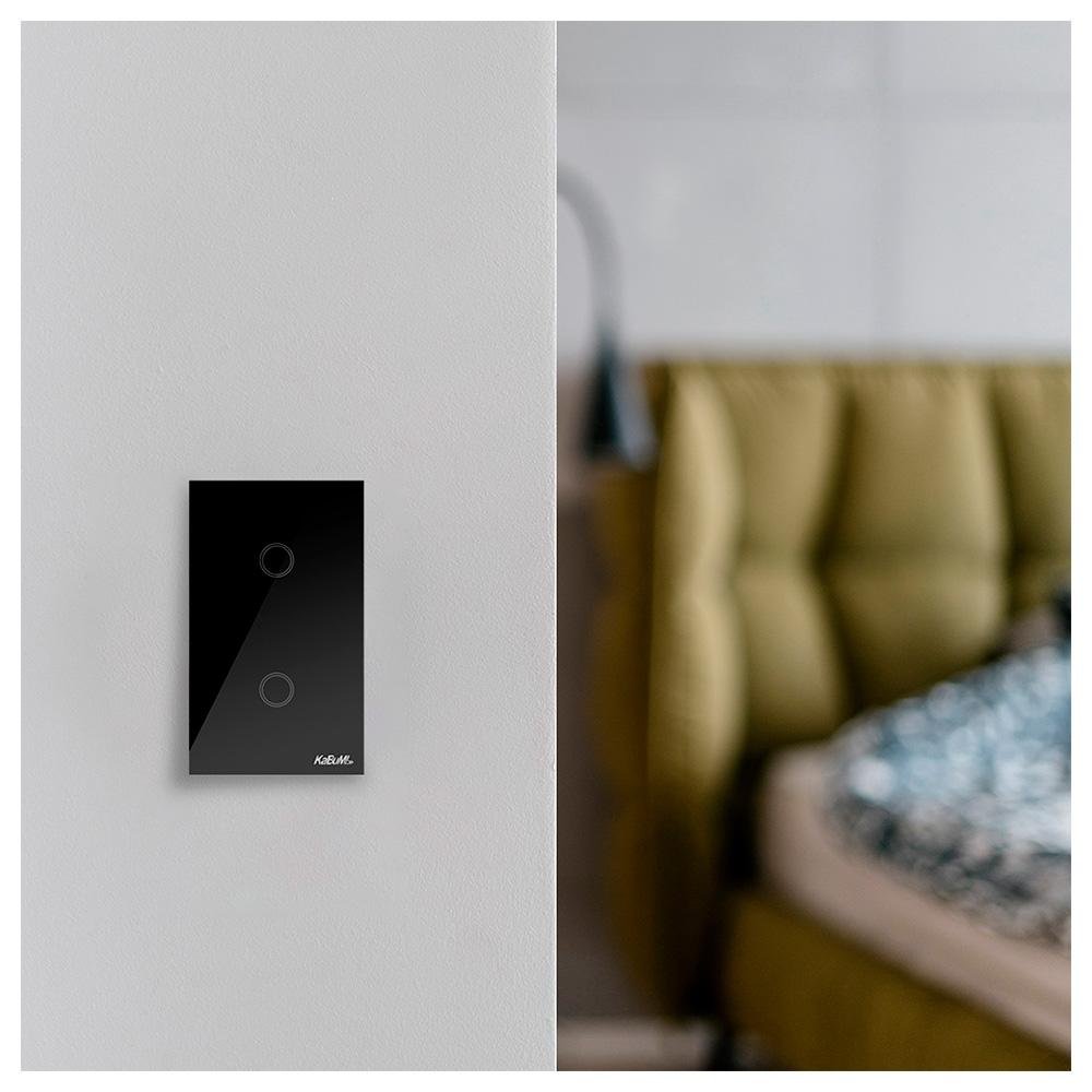 Interruptor KaBuM! Smart, Bivolt, 2 Botões, Preto, 10A, 50/60Hz, Smart Home Interruptor KaBuM! Smart, Bivolt, 2 Botões, Preto, 10A, 50/60Hz, Smart Home