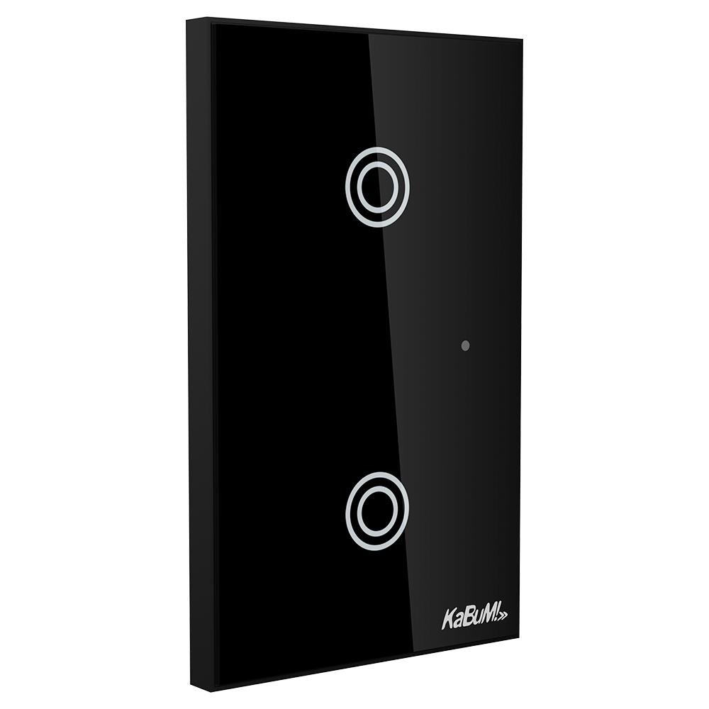 Interruptor KaBuM! Smart, Bivolt, 2 Botões, Preto, 10A, 50/60Hz, Smart Home Interruptor KaBuM! Smart, Bivolt, 2 Botões, Preto, 10A, 50/60Hz, Smart Home