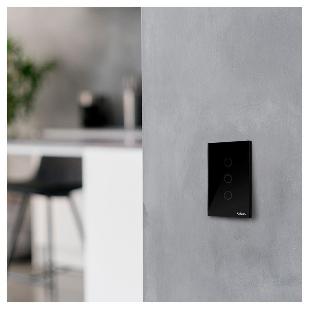 Imagem 4 de 5 do produto Interruptor KaBuM! Smart, Bivolt, 3 Botões, Preto, 15A, 50/60Hz, Smart Home