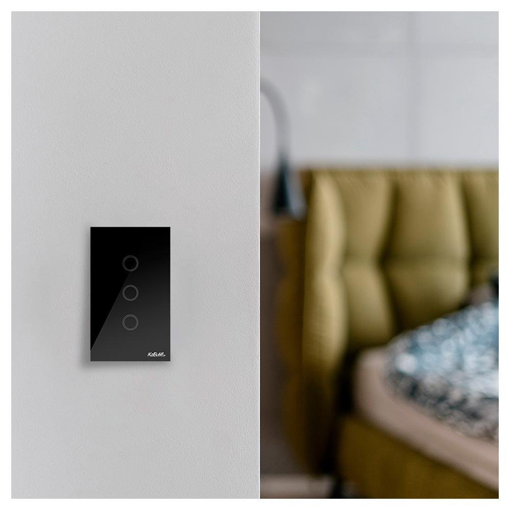 Imagem 5 de 5 do produto Interruptor KaBuM! Smart, Bivolt, 3 Botões, Preto, 15A, 50/60Hz, Smart Home