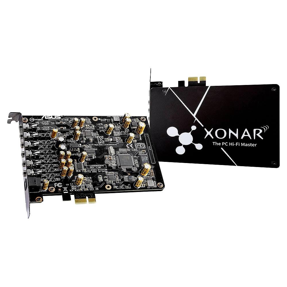 Placa de Som Interna Asus Xonar AE, PCIe, Canais 7.1, Preto