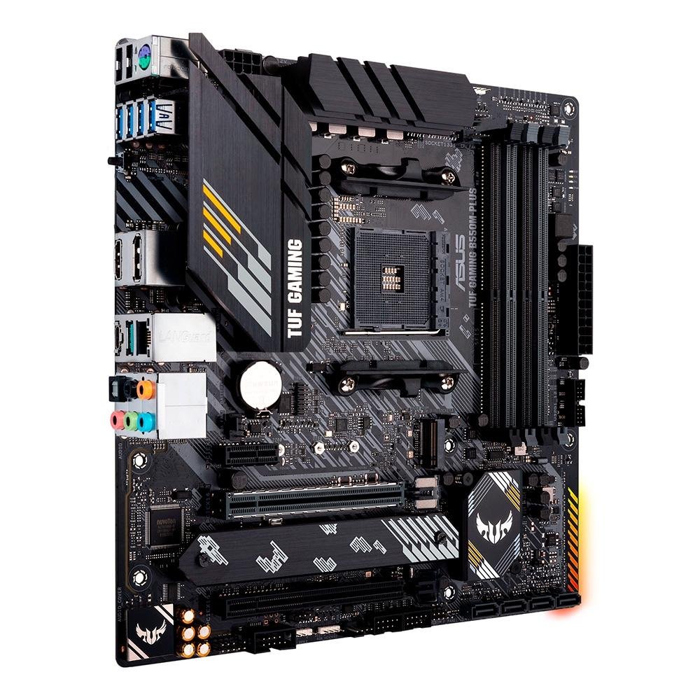 Placa-Mãe ASUS TUF Gaming B550M-Plus, AMD AM4, mATX, DDR4, Preto - 90MB14A0-C1BAY0