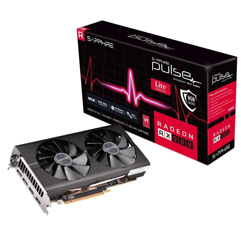 SAPPHIRE PULSE RADEON RX 580 8GB 本体 placa-de-video-sapphire-pulse-