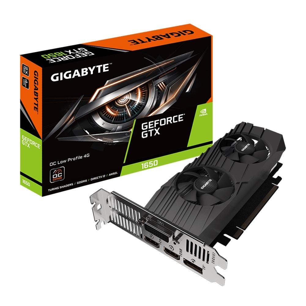 Placa de Vídeo Gigabyte NVIDIA GeForce GTX 1650 D6 OC Low Profile 4G, 4GB,  GDDR6 - GV-N1656OC-4GL | KaBuM!