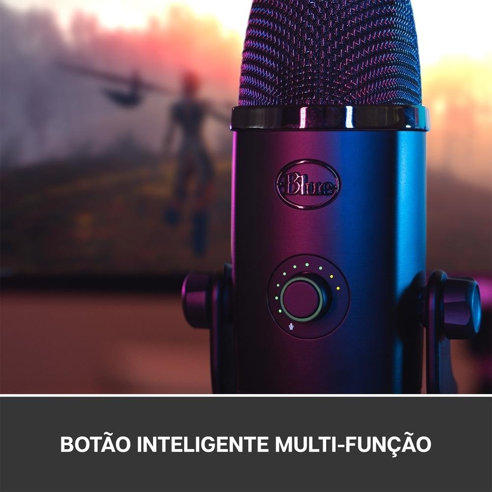 Microfone Condensador Blue Yeti X Podcast, USB, Preto - 988-000105 Microfone Condensador Blue Yeti X Podcast, USB, Preto - 988-000105