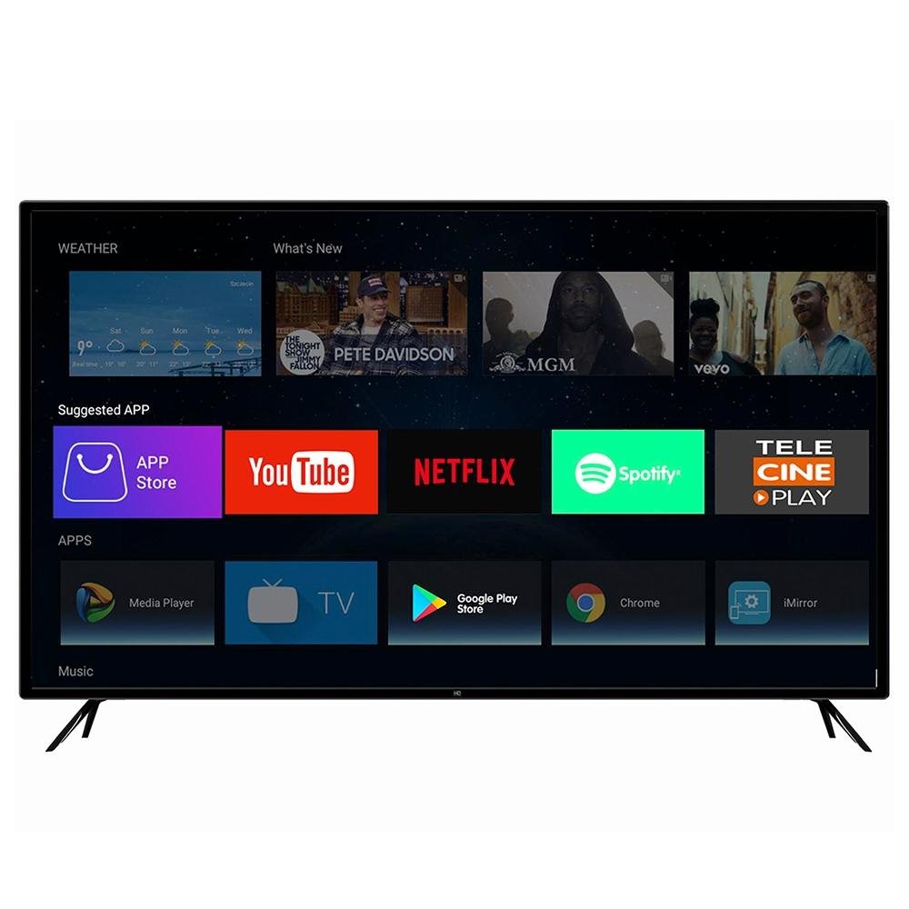 Imagem 2 de 4 do produto Smart TV HQ 55 Polegadas LED UHD 4K, 3 HDMI, 2 USB, Wi-Fi, Conversor Digital - HQSTV55NY