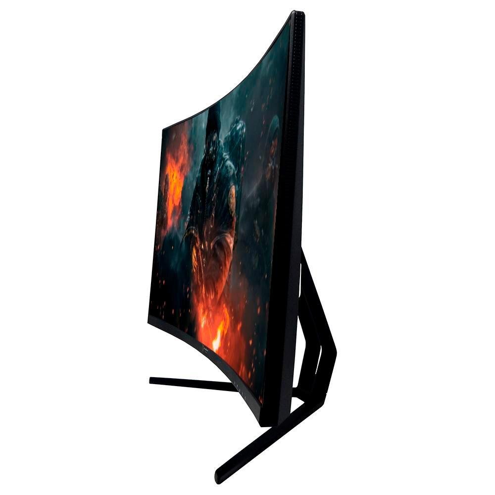 Monitor Gamer Husky Storm 27' LED, Curvo, 180Hz, Full HD, 1ms, DisplayPort e HDMI, 99% sRGB, Adaptive Sync, Ajuste de Ângulo - HGMT001