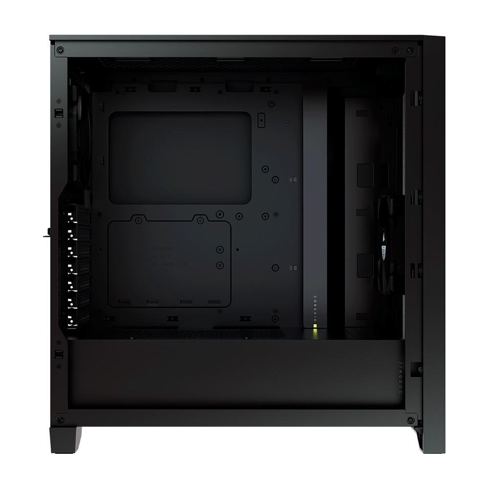 Imagem 4 de 12 do produto Gabinete Gamer Corsair 4000D Airflow, Mid-Tower, ATX, Lateral em Vidro Temperado, Com 2x FAN, Preto - CC-9011200-WW