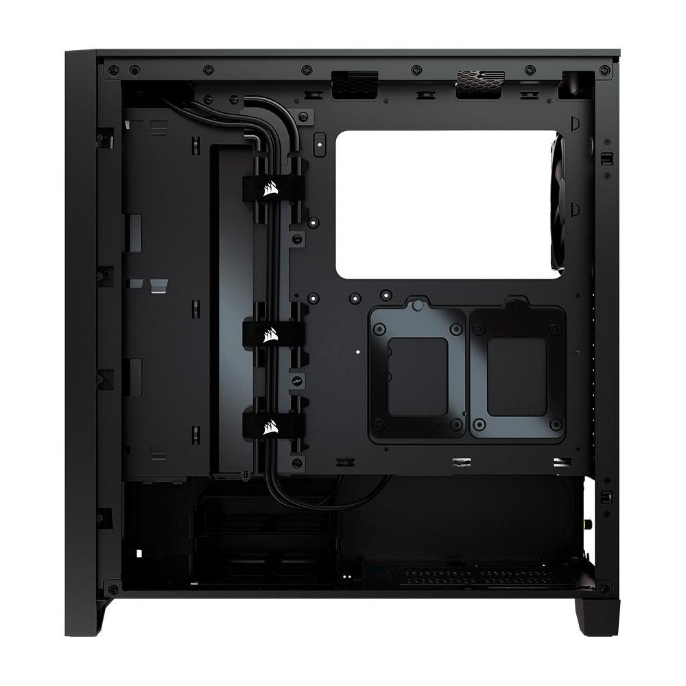 Imagem 5 de 12 do produto Gabinete Gamer Corsair 4000D Airflow, Mid-Tower, ATX, Lateral em Vidro Temperado, Com 2x FAN, Preto - CC-9011200-WW