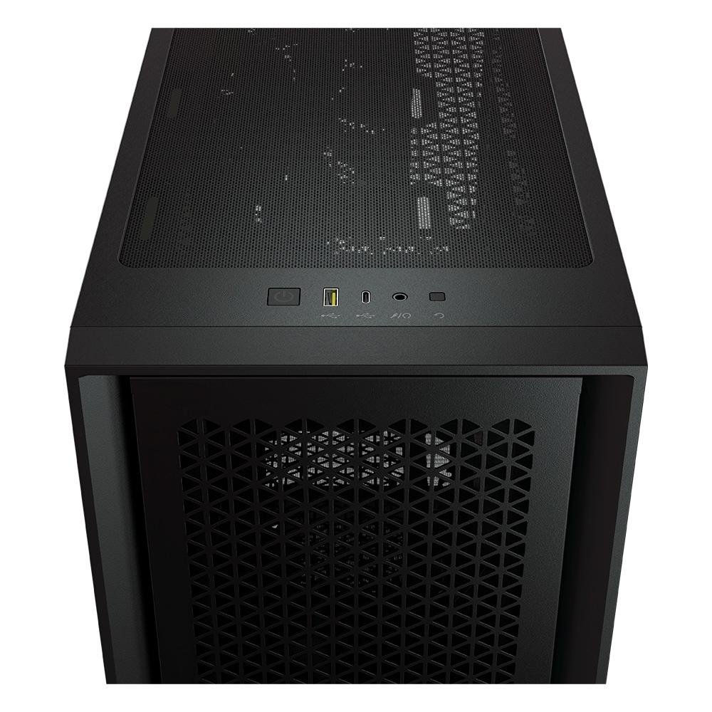 Imagem 6 de 12 do produto Gabinete Gamer Corsair 4000D Airflow, Mid-Tower, ATX, Lateral em Vidro Temperado, Com 2x FAN, Preto - CC-9011200-WW