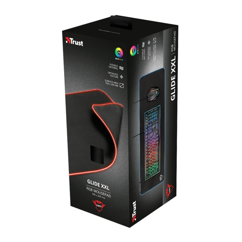 Imagem 6 de 8 do produto Mousepad Gamer GXTrust GXT 764 Glide-Flex, RGB, Control, Estendido (930x300mm) - 23395