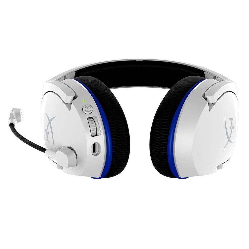 Headset Sem Fio Gamer HyperX Cloud Stinger Core, Drivers 40mm, PS5 PS4 e PC, Branco e Azul - 4P5J1AA - view 9