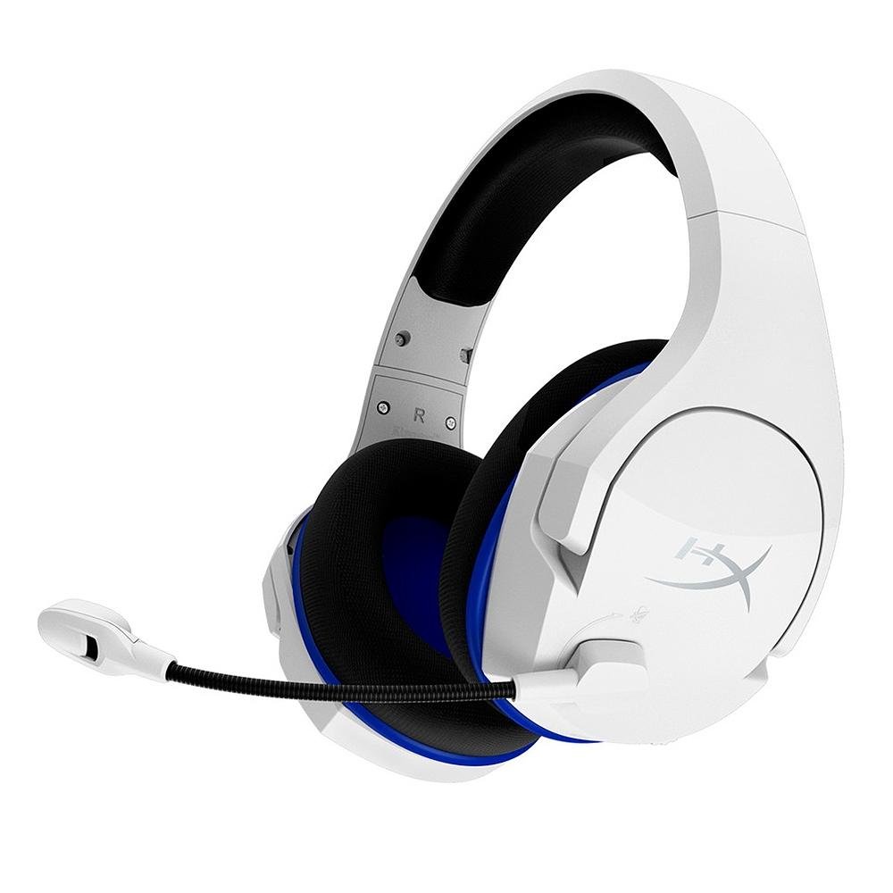 Headset Sem Fio Gamer HyperX Cloud Stinger Core, Drivers 40mm, PS5 PS4 e PC, Branco e Azul - 4P5J1AA Headset Sem Fio Gamer HyperX Cloud Stinger Core, Drivers 40mm, PS5 PS4 e PC, Branco e Azul - 4P5J1AA