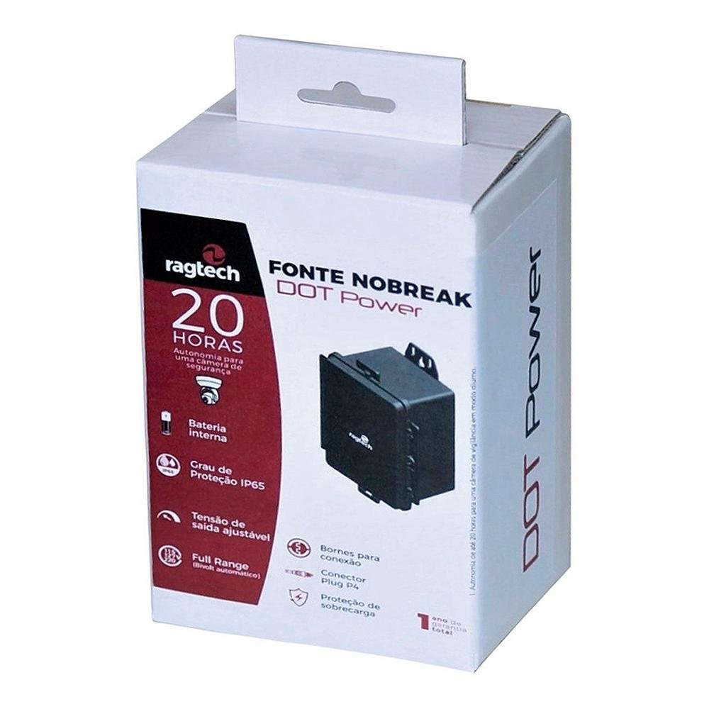 Nobreak Ragtech Dot Power, Bivolt Automático, Saída 12V / Bateria 1.2 Ah - 4650